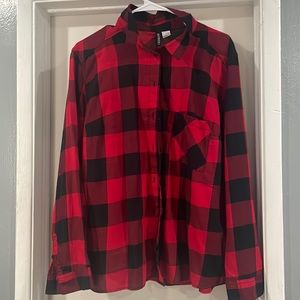 Checked red flannel